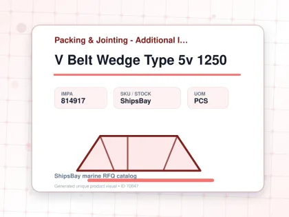 V Belt Wedge Type 5v 1250 - Packing & Jointing - Additional Items - IMPA 814917 - UOM PCS