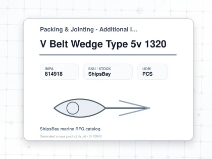 V Belt Wedge Type 5v 1320 - Packing & Jointing - Additional Items - IMPA 814918 - UOM PCS