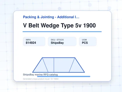 V Belt Wedge Type 5v 1900 - Packing & Jointing - Additional Items - IMPA 814924 - UOM PCS