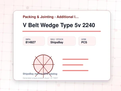 V Belt Wedge Type 5v 2240 - Packing & Jointing - Additional Items - IMPA 814927 - UOM PCS