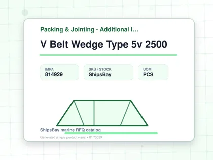 V Belt Wedge Type 5v 2500 - Packing & Jointing - Additional Items - IMPA 814929 - UOM PCS