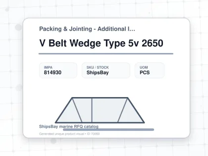 V Belt Wedge Type 5v 2650 - Packing & Jointing - Additional Items - IMPA 814930 - UOM PCS