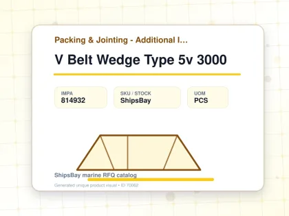 V Belt Wedge Type 5v 3000 - Packing & Jointing - Additional Items - IMPA 814932 - UOM PCS