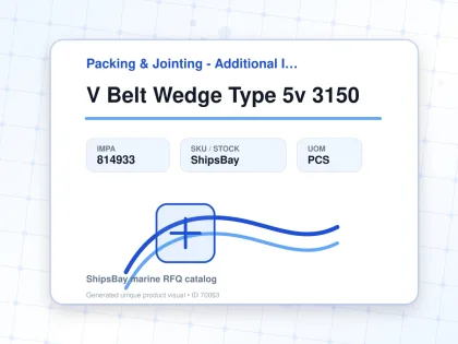 V Belt Wedge Type 5v 3150 - Packing & Jointing - Additional Items - IMPA 814933 - UOM PCS