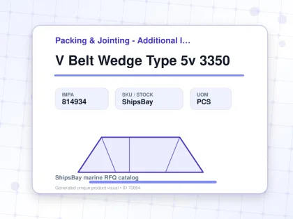 V Belt Wedge Type 5v 3350 - Packing & Jointing - Additional Items - IMPA 814934 - UOM PCS