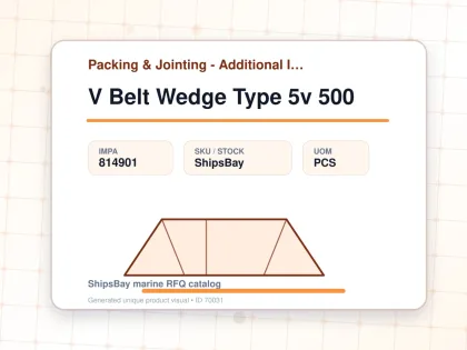 V Belt Wedge Type 5v 500 - Packing & Jointing - Additional Items - IMPA 814901 - UOM PCS