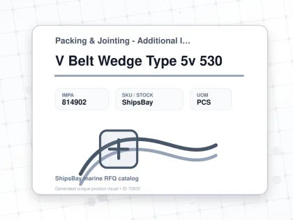 V Belt Wedge Type 5v 530 - Packing & Jointing - Additional Items - IMPA 814902 - UOM PCS