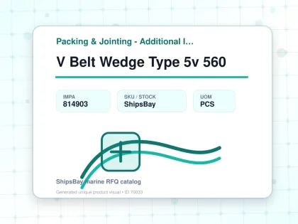 V Belt Wedge Type 5v 560 - Packing & Jointing - Additional Items - IMPA 814903 - UOM PCS