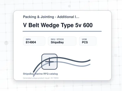 V Belt Wedge Type 5v 600 - Packing & Jointing - Additional Items - IMPA 814904 - UOM PCS