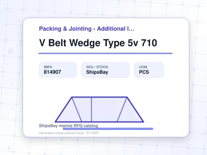 V Belt Wedge Type 5v 710 - Packing & Jointing - Additional Items - IMPA 814907 - UOM PCS