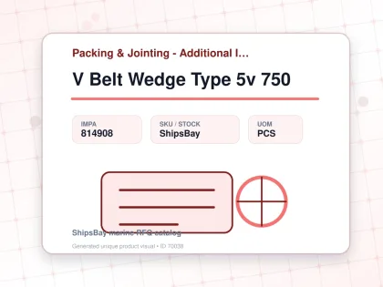 V Belt Wedge Type 5v 750 - Packing & Jointing - Additional Items - IMPA 814908 - UOM PCS