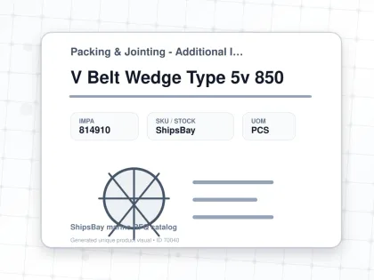 V Belt Wedge Type 5v 850 - Packing & Jointing - Additional Items - IMPA 814910 - UOM PCS