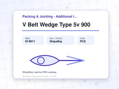 V Belt Wedge Type 5v 900 - Packing & Jointing - Additional Items - IMPA 814911 - UOM PCS