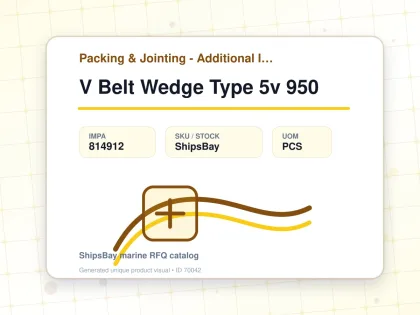 V Belt Wedge Type 5v 950 - Packing & Jointing - Additional Items - IMPA 814912 - UOM PCS