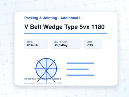 V Belt Wedge Type 5vx 1180 - Packing & Jointing - Additional Items - IMPA 814956 - UOM PCS