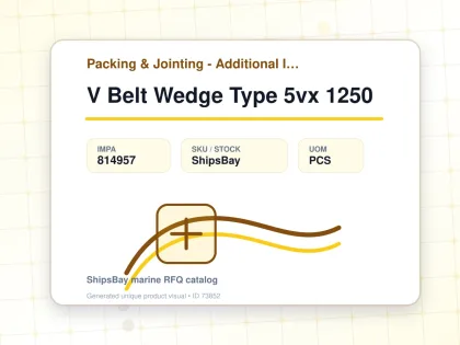 V Belt Wedge Type 5vx 1250 - Packing & Jointing - Additional Items - IMPA 814957 - UOM PCS