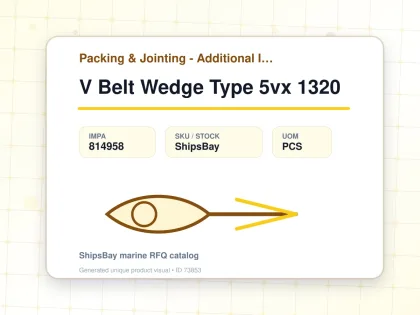 V Belt Wedge Type 5vx 1320 - Packing & Jointing - Additional Items - IMPA 814958 - UOM PCS