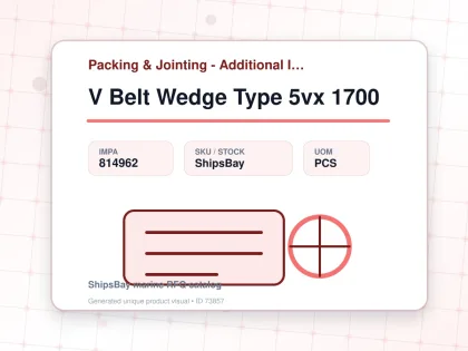 V Belt Wedge Type 5vx 1700 - Packing & Jointing - Additional Items - IMPA 814962 - UOM PCS