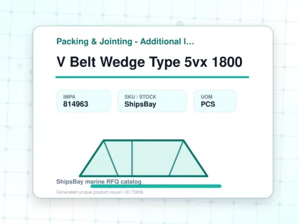 V Belt Wedge Type 5vx 1800 - Packing & Jointing - Additional Items - IMPA 814963 - UOM PCS