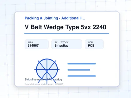 V Belt Wedge Type 5vx 2240 - Packing & Jointing - Additional Items - IMPA 814967 - UOM PCS