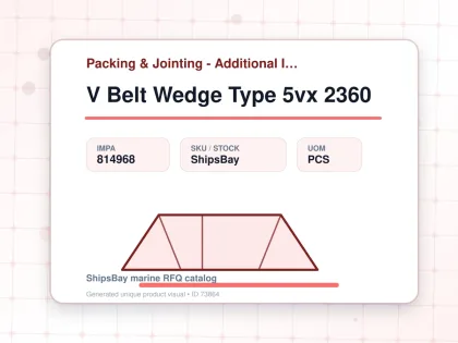 V Belt Wedge Type 5vx 2360 - Packing & Jointing - Additional Items - IMPA 814968 - UOM PCS