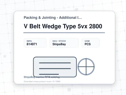 V Belt Wedge Type 5vx 2800 - Packing & Jointing - Additional Items - IMPA 814971 - UOM PCS