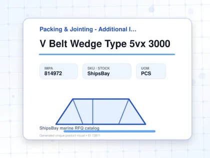 V Belt Wedge Type 5vx 3000 - Packing & Jointing - Additional Items - IMPA 814972 - UOM PCS