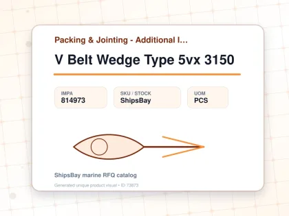 V Belt Wedge Type 5vx 3150 - Packing & Jointing - Additional Items - IMPA 814973 - UOM PCS