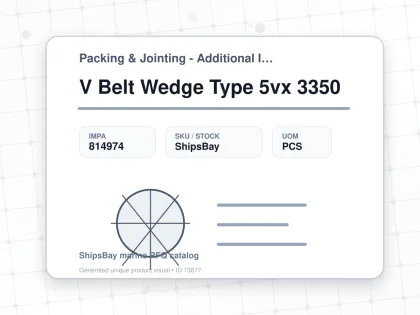 V Belt Wedge Type 5vx 3350 - Packing & Jointing - Additional Items - IMPA 814974 - UOM PCS