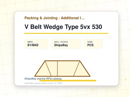 V Belt Wedge Type 5vx 530 - Packing & Jointing - Additional Items - IMPA 814942 - UOM PCS