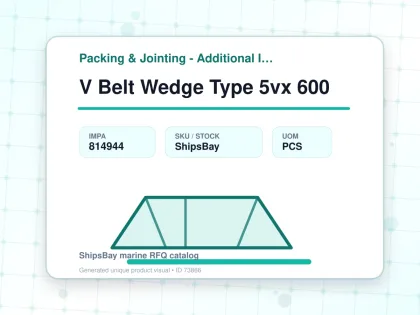V Belt Wedge Type 5vx 600 - Packing & Jointing - Additional Items - IMPA 814944 - UOM PCS