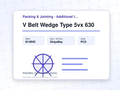 V Belt Wedge Type 5vx 630 - Packing & Jointing - Additional Items - IMPA 814945 - UOM PCS