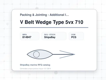 V Belt Wedge Type 5vx 710 - Packing & Jointing - Additional Items - IMPA 814947 - UOM PCS