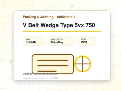 V Belt Wedge Type 5vx 750 - Packing & Jointing - Additional Items - IMPA 814948 - UOM PCS
