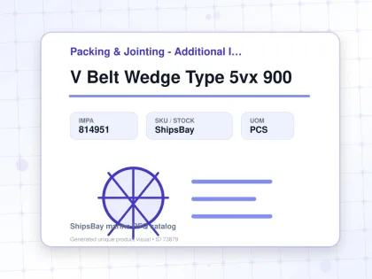 V Belt Wedge Type 5vx 900 - Packing & Jointing - Additional Items - IMPA 814951 - UOM PCS