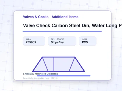 Valve Check Carbon Steel Din, Wafer Long Pn16 #4012 125mm - Valves & Cocks - Additional Items - IMPA 755965 - UOM PCS