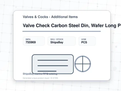 Valve Check Carbon Steel Din, Wafer Long Pn16 #4012 300mm - Valves & Cocks - Additional Items - IMPA 755969 - UOM PCS