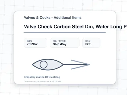 Valve Check Carbon Steel Din, Wafer Long Pn16 #4012 65mm - Valves & Cocks - Additional Items - IMPA 755962 - UOM PCS