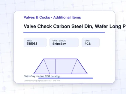 Valve Check Carbon Steel Din, Wafer Long Pn16 #4012 80mm - Valves & Cocks - Additional Items - IMPA 755963 - UOM PCS