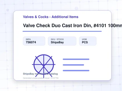 Valve Check Duo Cast Iron Din, #4101 100mm - Valves & Cocks - Additional Items - IMPA 756074 - UOM PCS