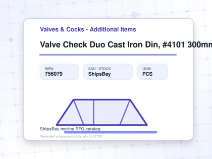 Valve Check Duo Cast Iron Din, #4101 300mm - Valves & Cocks - Additional Items - IMPA 756079 - UOM PCS