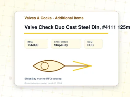 Valve Check Duo Cast Steel Din, #4111 125mm - Valves & Cocks - Additional Items - IMPA 756090 - UOM PCS