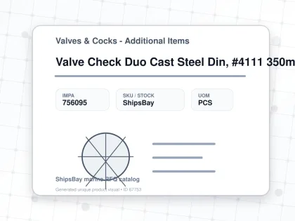 Valve Check Duo Cast Steel Din, #4111 350mm - Valves & Cocks - Additional Items - IMPA 756095 - UOM PCS