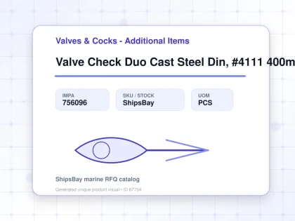 Valve Check Duo Cast Steel Din, #4111 400mm - Valves & Cocks - Additional Items - IMPA 756096 - UOM PCS