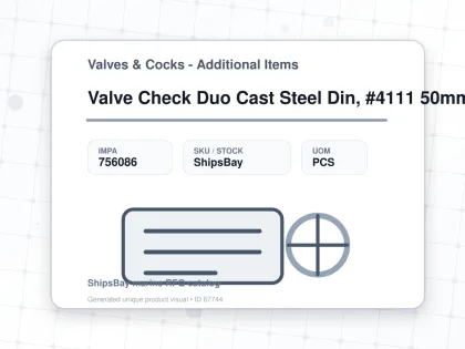 Valve Check Duo Cast Steel Din, #4111 50mm - Valves & Cocks - Additional Items - IMPA 756086 - UOM PCS
