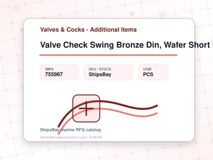 Valve Check Swing Bronze Din, Wafer Short Pn16 #4022 400mm - Valves & Cocks - Additional Items - IMPA 755987 - UOM PCS