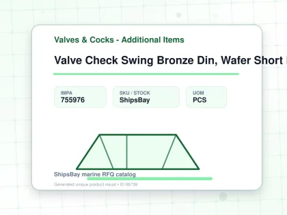 Valve Check Swing Bronze Din, Wafer Short Pn16 #4022 40mm - Valves & Cocks - Additional Items - IMPA 755976 - UOM PCS