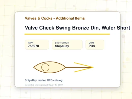 Valve Check Swing Bronze Din, Wafer Short Pn16 #4022 65mm - Valves & Cocks - Additional Items - IMPA 755978 - UOM PCS