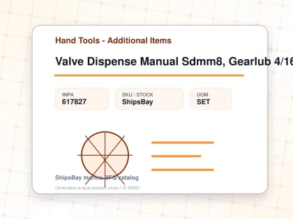 Valve Dispense Manual Sdmm8, Gearlub 4/16quart Graco 24v040 - Hand Tools - Additional Items - IMPA 617827 - UOM SET