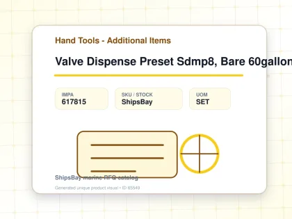 Valve Dispense Preset Sdmp8, Bare 60gallon Graco 24u950 - Hand Tools - Additional Items - IMPA 617815 - UOM SET